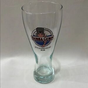 Bubba Gump Shrimp Co. Clear Glass Bar Accessory 20 Year Anniversary Miami 20 Oz